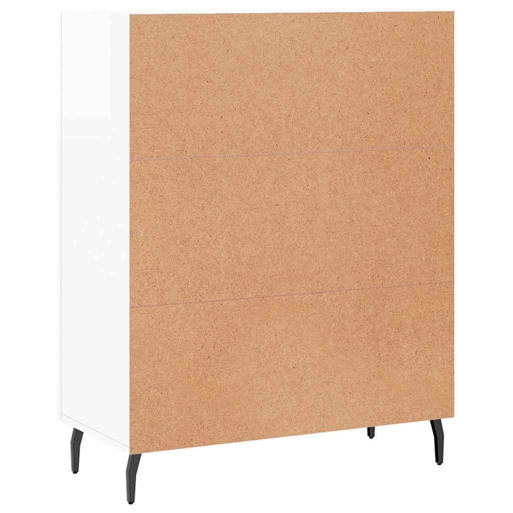 Komoda sjajna bijela 69,5x34x90 cm od konstruiranog drva