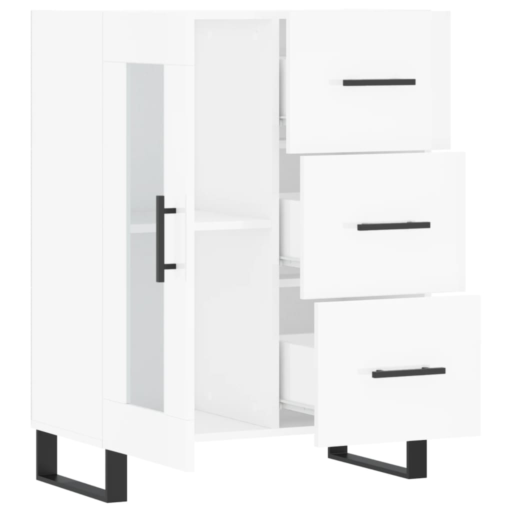 Komoda sjajna bijela 69,5x34x90 cm od konstruiranog drva