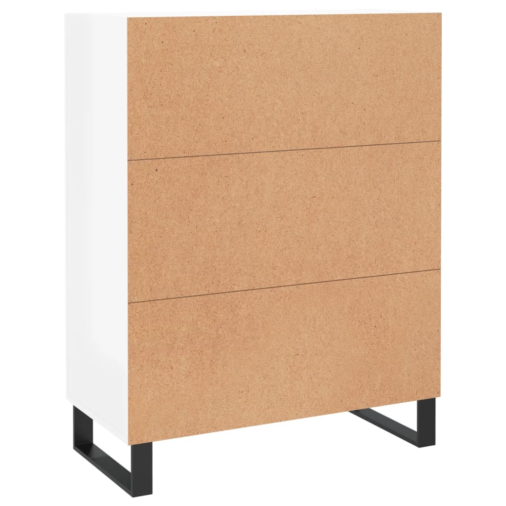 Komoda sjajna bijela 69,5x34x90 cm od konstruiranog drva