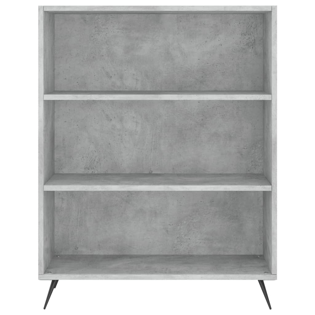 Regal za knjige boja betona 69,5x32,5x90 cm konstruirano drvo