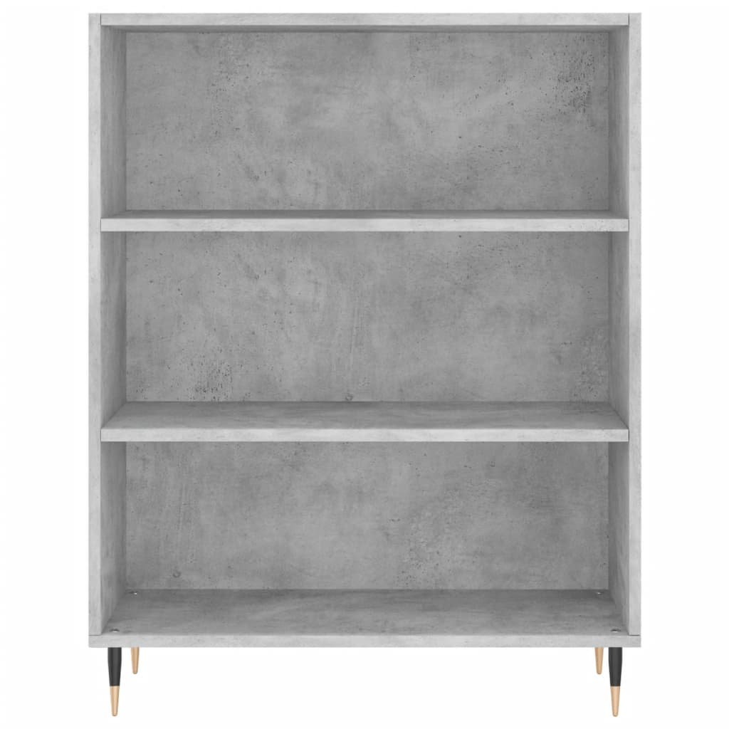 Regal za knjige boja betona 69,5x32,5x90 cm konstruirano drvo