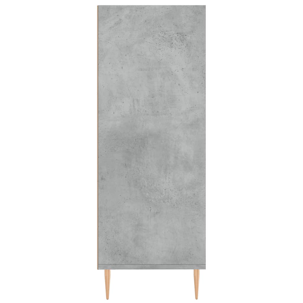 Regal za knjige boja betona 69,5x32,5x90 cm konstruirano drvo