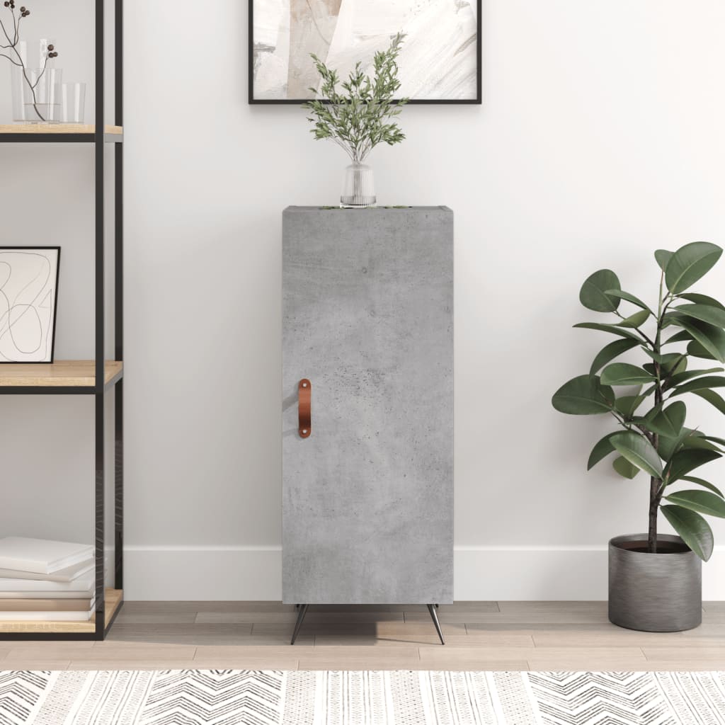 Komoda siva boja betona 34,5x34x90 cm od konstruiranog drva