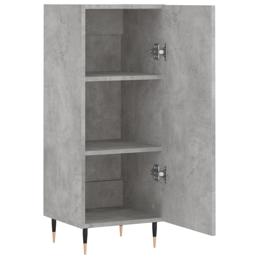 Komoda siva boja betona 34,5x34x90 cm od konstruiranog drva