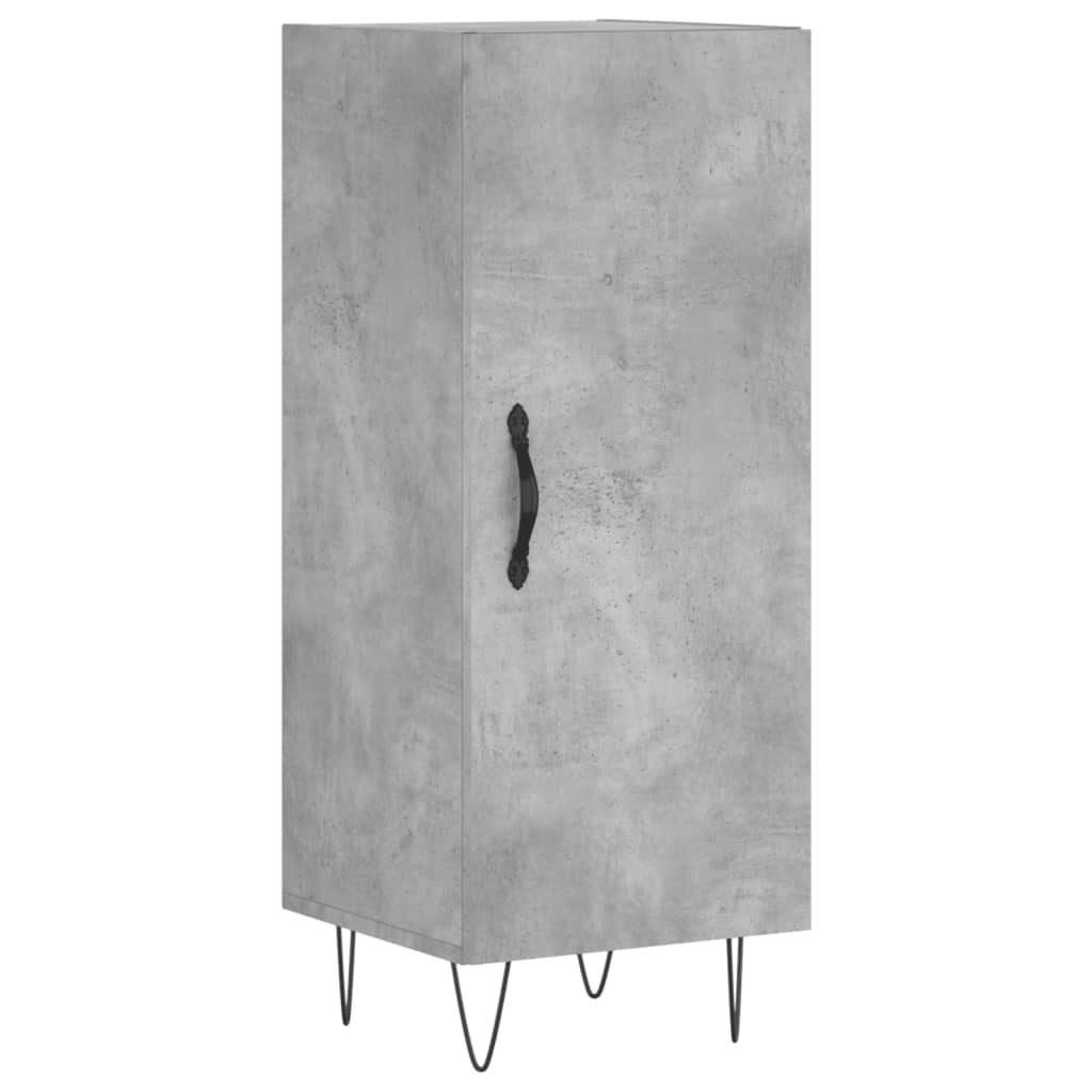 Komoda siva boja betona 34,5x34x90 cm od konstruiranog drva