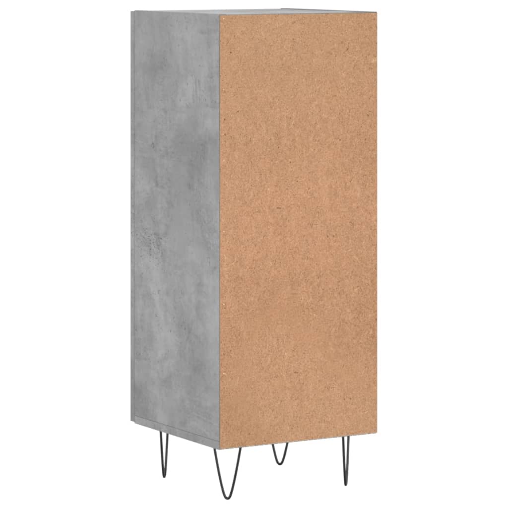 Komoda siva boja betona 34,5x34x90 cm od konstruiranog drva