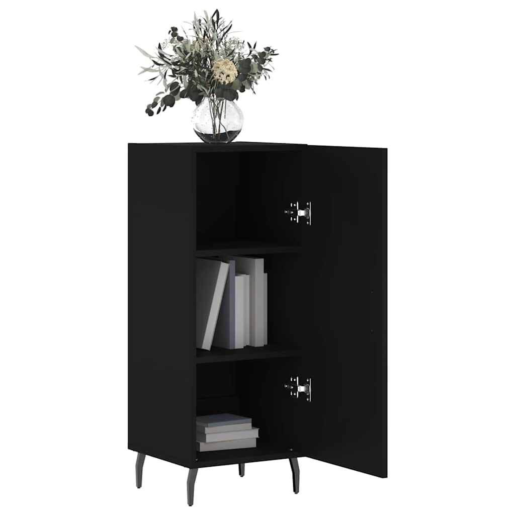 Komoda crna 34,5 x 34 x 90 cm od konstruiranog drva
