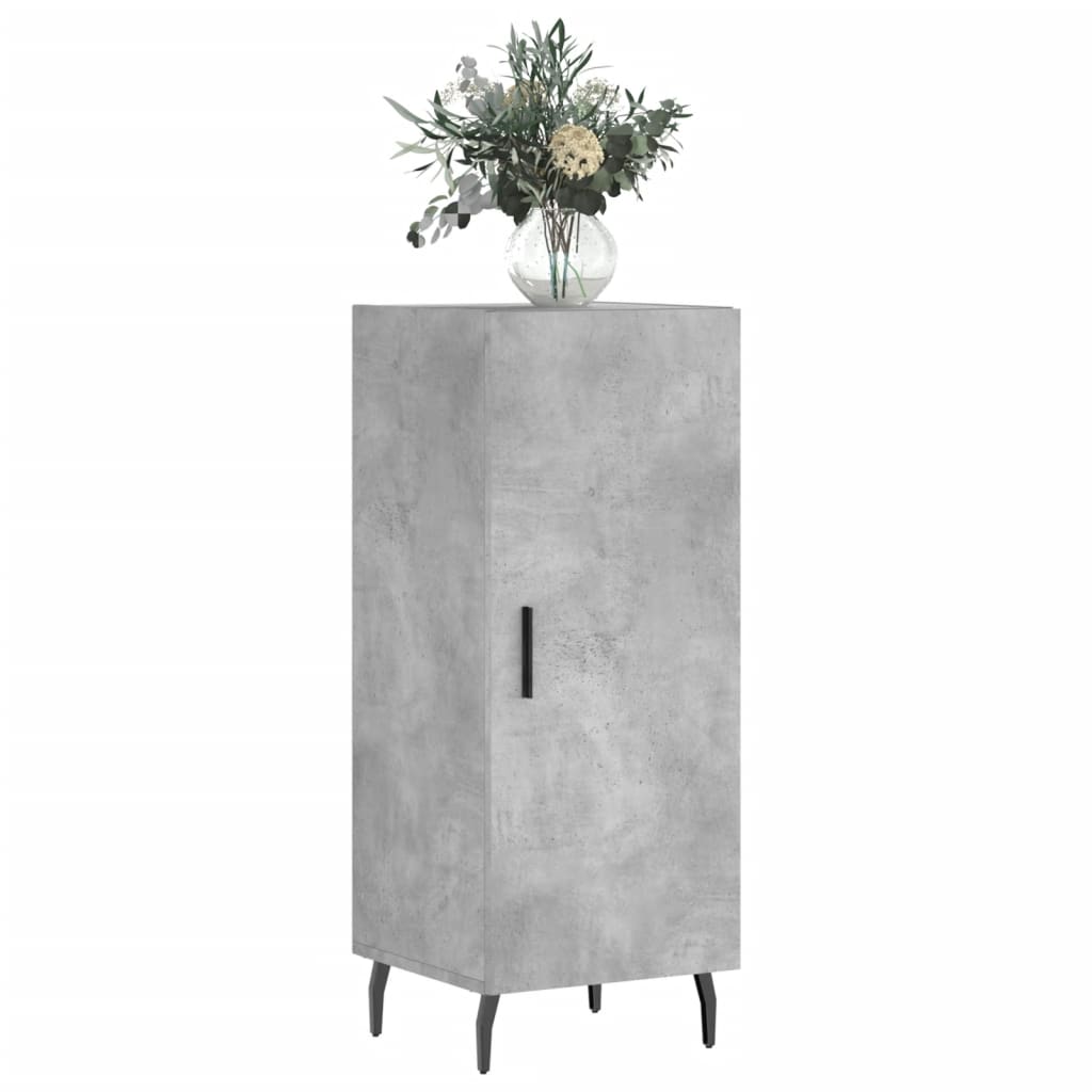 Komoda siva boja betona 34,5x34x90 cm od konstruiranog drva