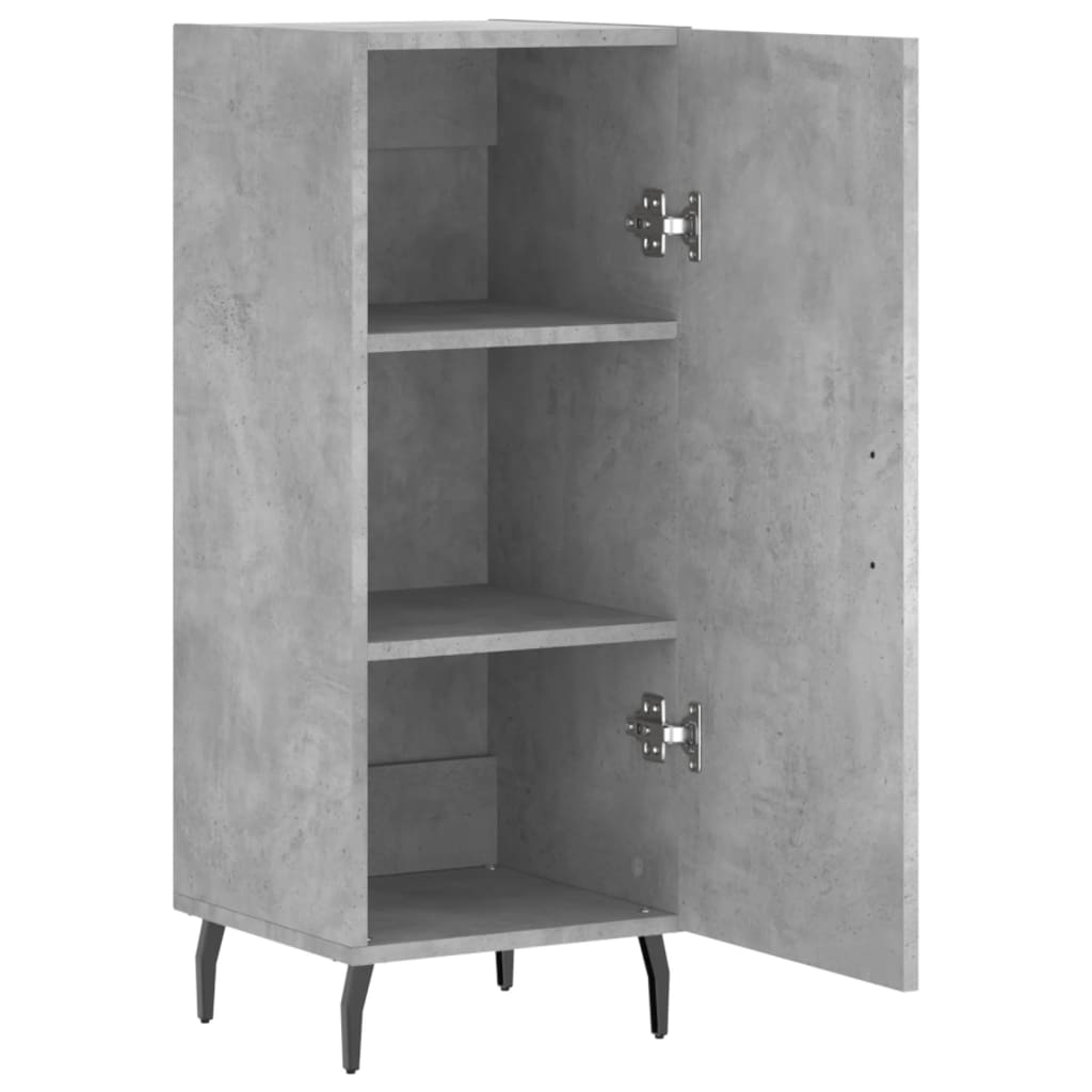 Komoda siva boja betona 34,5x34x90 cm od konstruiranog drva
