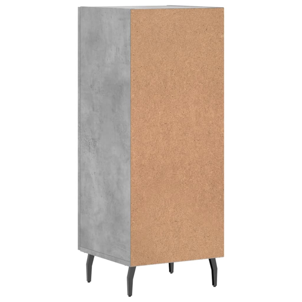 Komoda siva boja betona 34,5x34x90 cm od konstruiranog drva