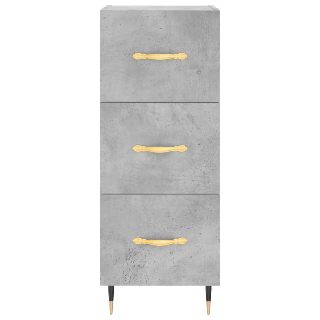 Komoda siva boja betona 34,5x34x90 cm od konstruiranog drva