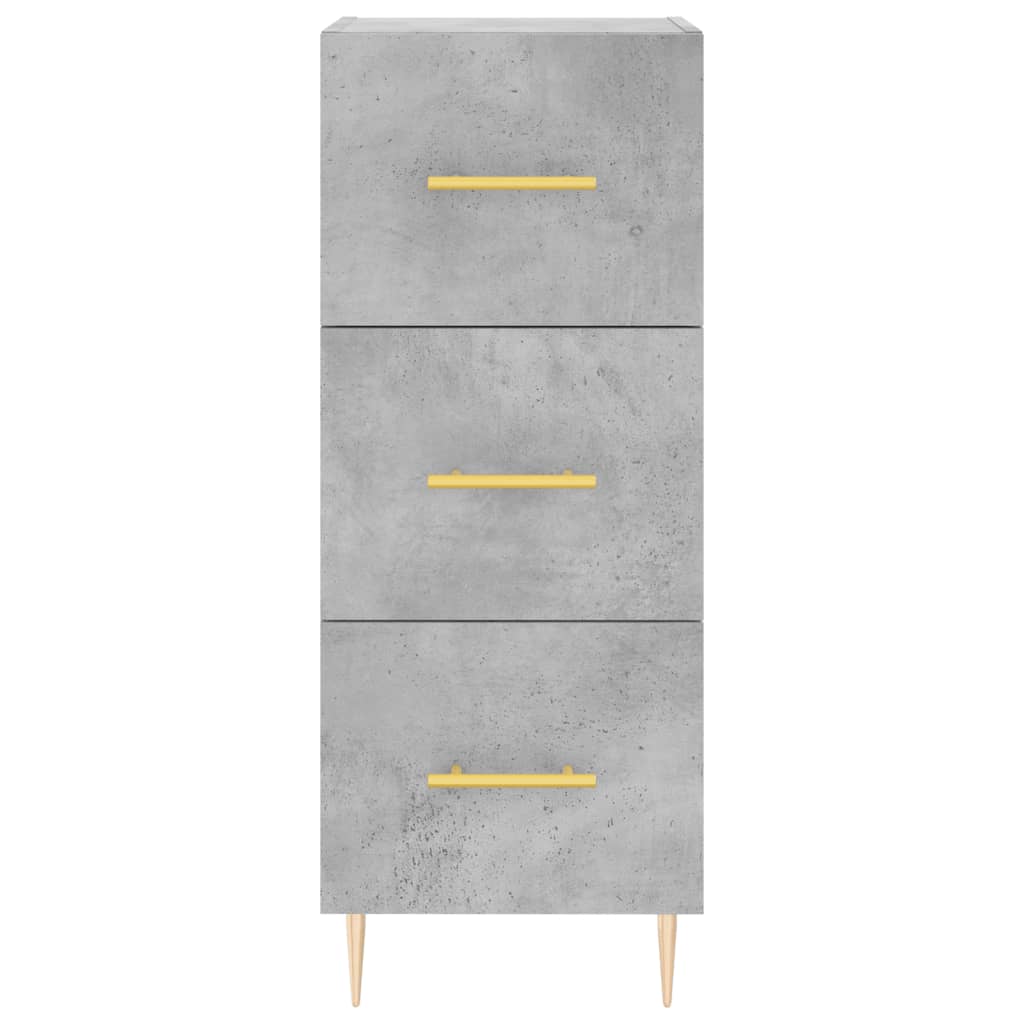 Komoda siva boja betona 34,5x34x90 cm od konstruiranog drva