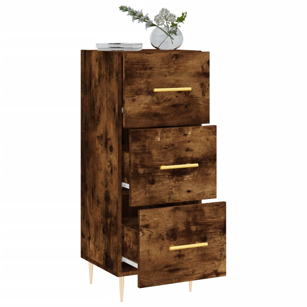 Komoda boja dimljenog hrasta 34,5x34x90 cm konstruirano drvo