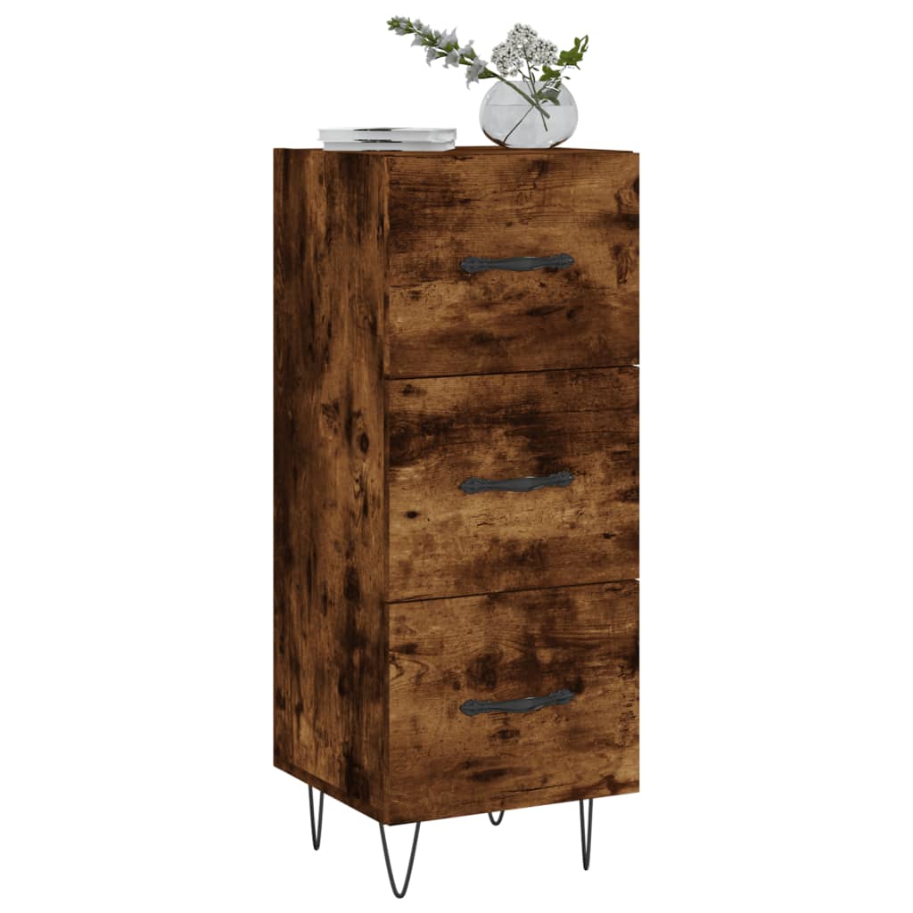 Komoda boja dimljenog hrasta 34,5x34x90 cm konstruirano drvo