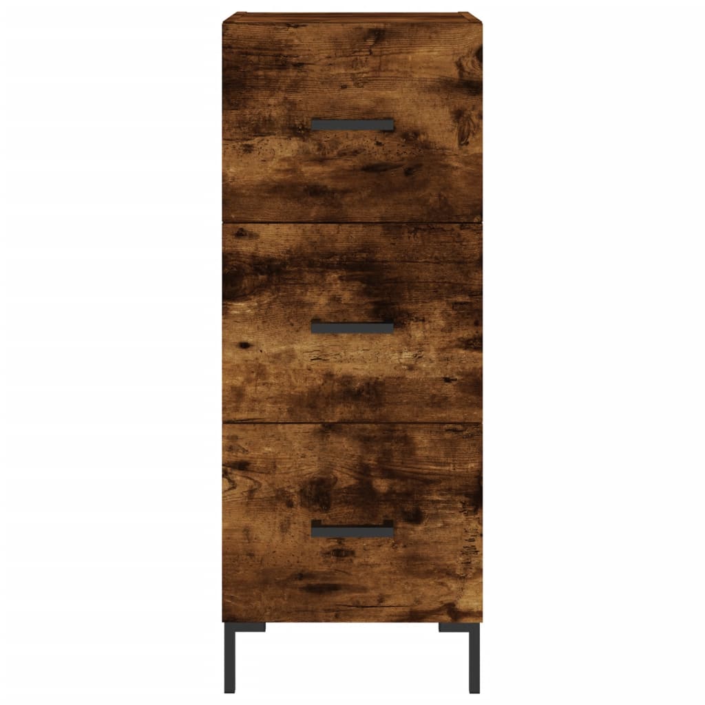 Komoda boja dimljenog hrasta 34,5x34x90 cm konstruirano drvo