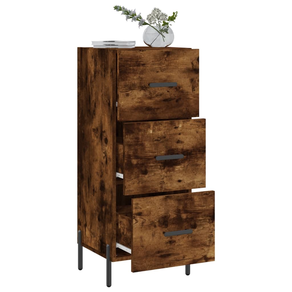 Komoda boja dimljenog hrasta 34,5x34x90 cm konstruirano drvo