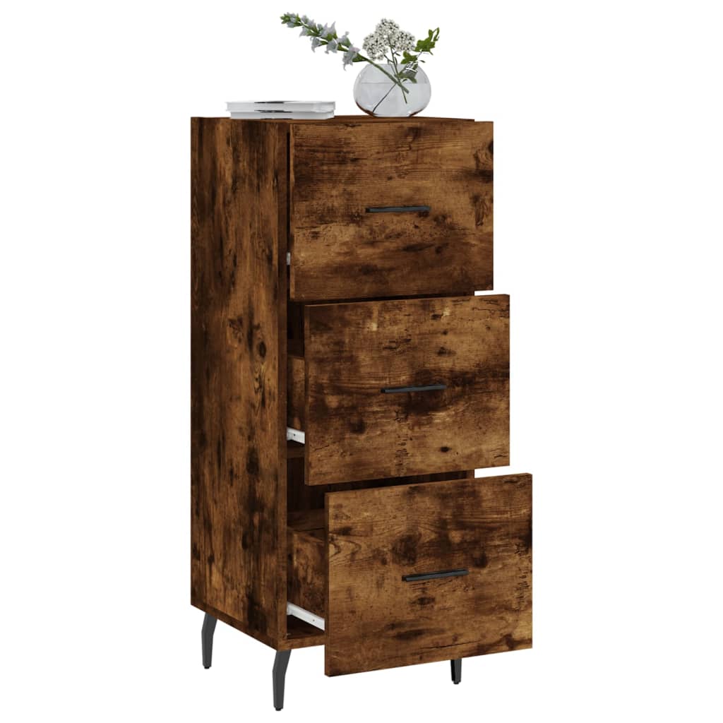 Komoda boja dimljenog hrasta 34,5x34x90 cm konstruirano drvo