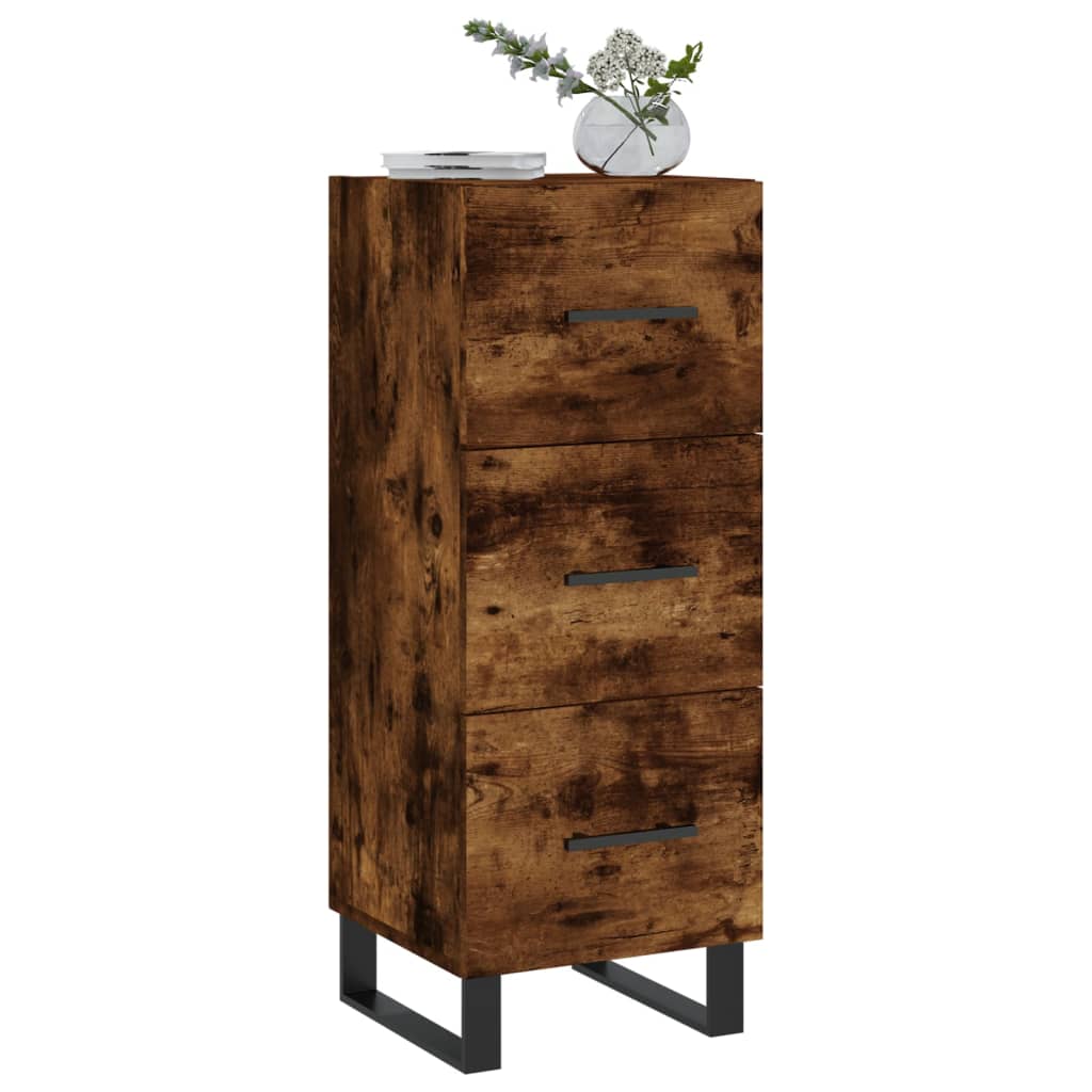 Komoda boja dimljenog hrasta 34,5x34x90 cm konstruirano drvo