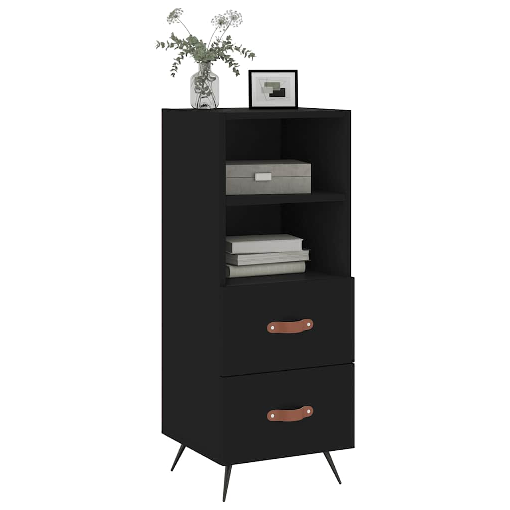 Komoda crna 34,5 x 34 x 90 cm od konstruiranog drva
