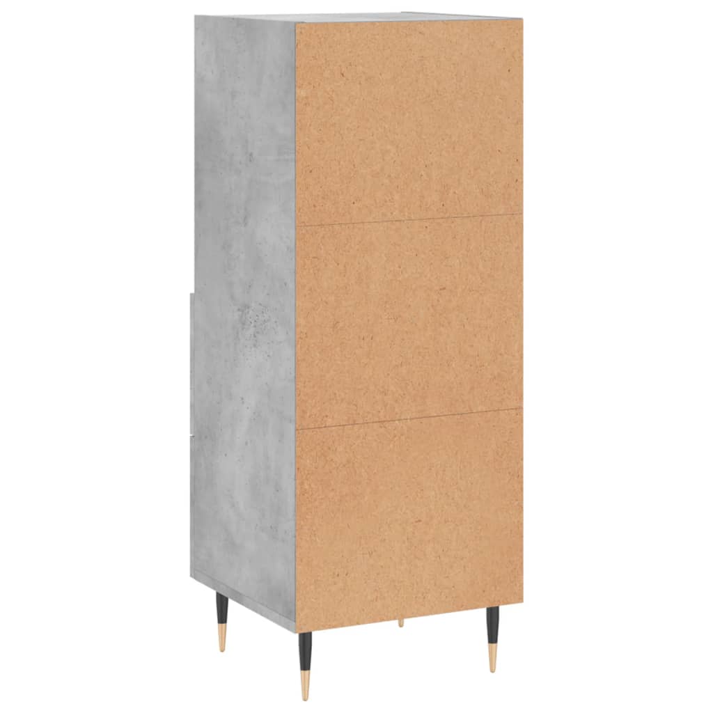 Komoda siva boja betona 34,5x34x90 cm od konstruiranog drva