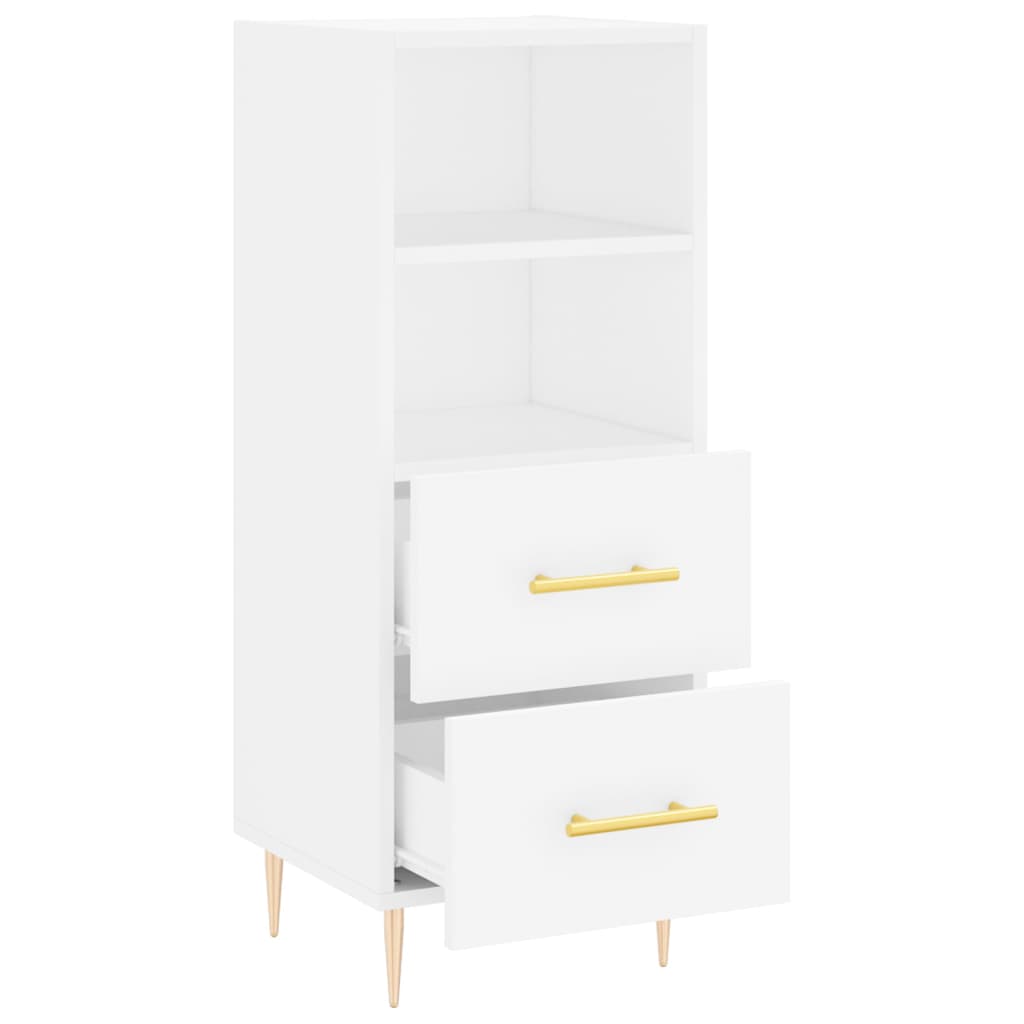 Komoda bijela 34,5 x 34 x 90 cm od konstruiranog drva