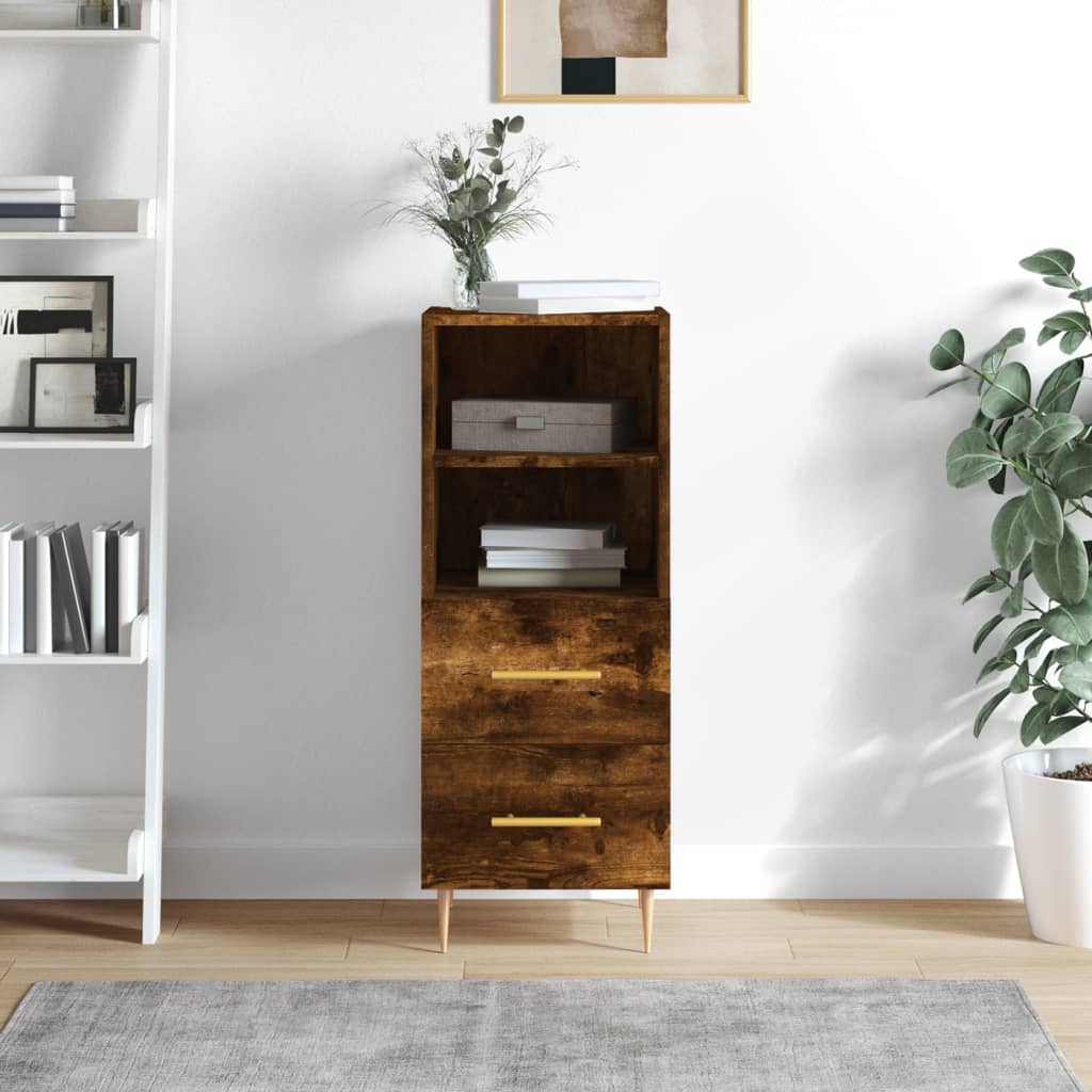 Komoda boja dimljenog hrasta 34,5x34x90 cm konstruirano drvo