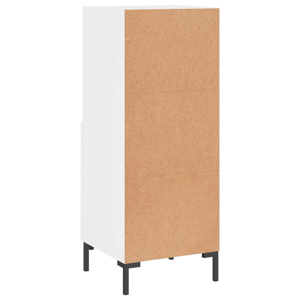 Komoda sjajna bijela 34,5 x 34 x 90 cm od konstruiranog drva