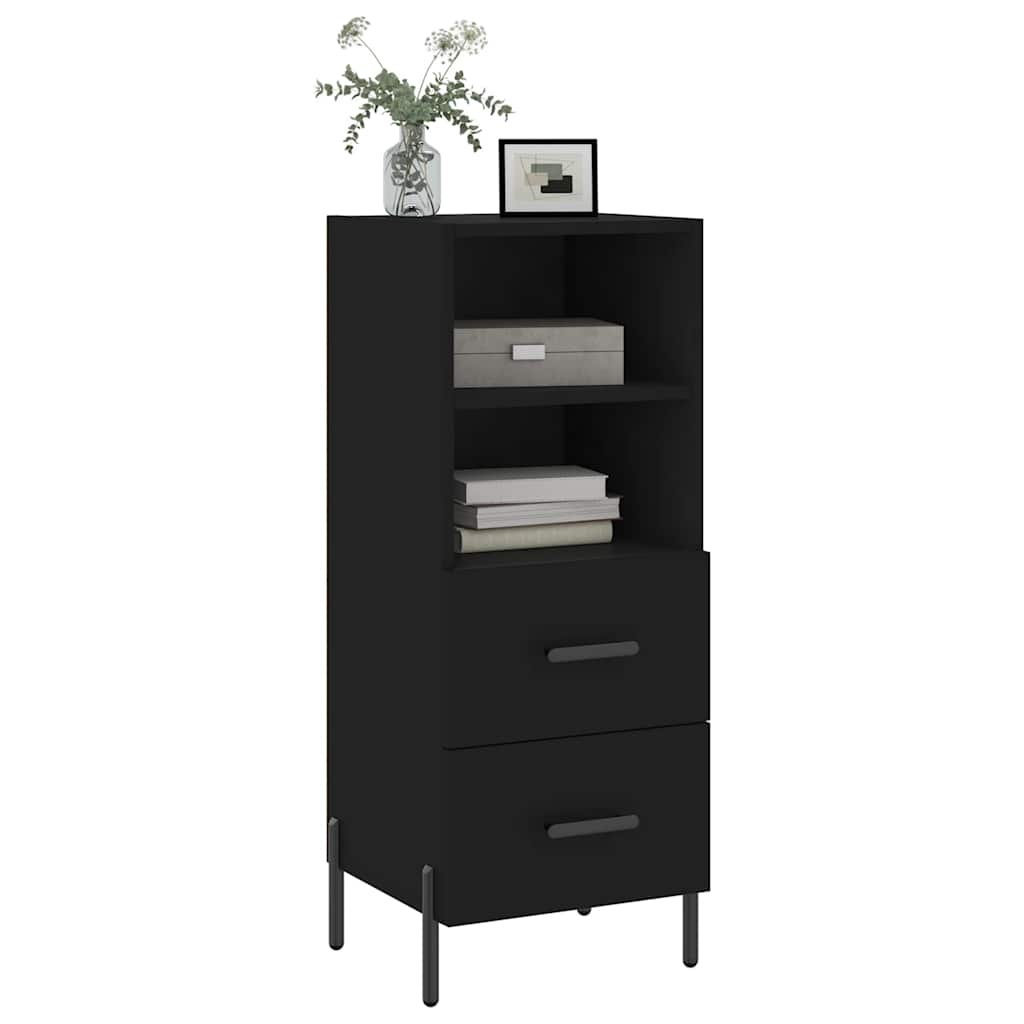 Komoda crna 34,5 x 34 x 90 cm od konstruiranog drva