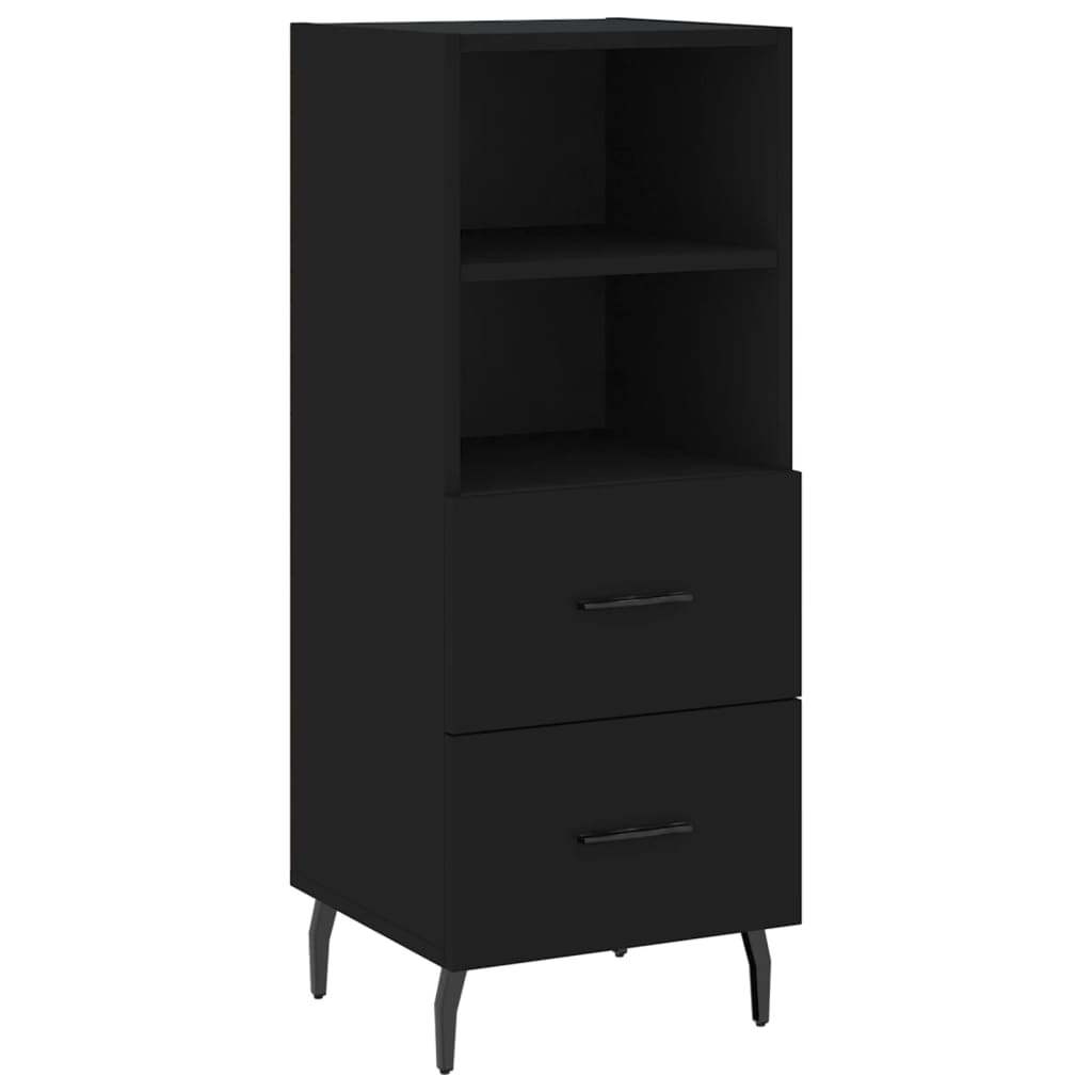 Komoda crna 34,5 x 34 x 90 cm od konstruiranog drva