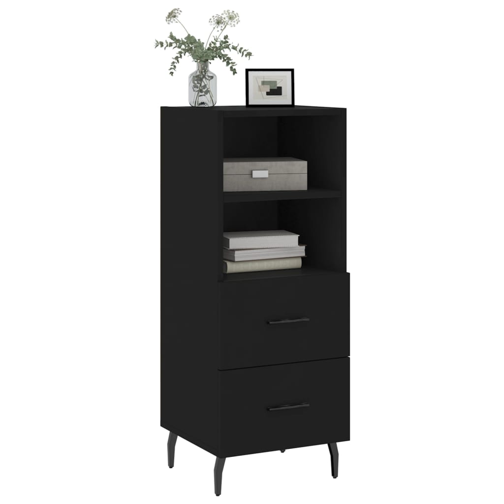 Komoda crna 34,5 x 34 x 90 cm od konstruiranog drva