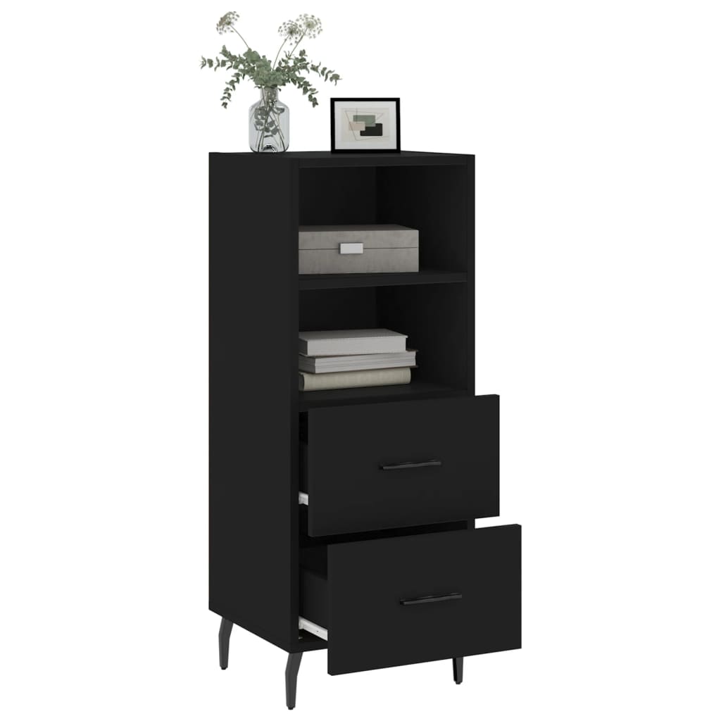 Komoda crna 34,5 x 34 x 90 cm od konstruiranog drva