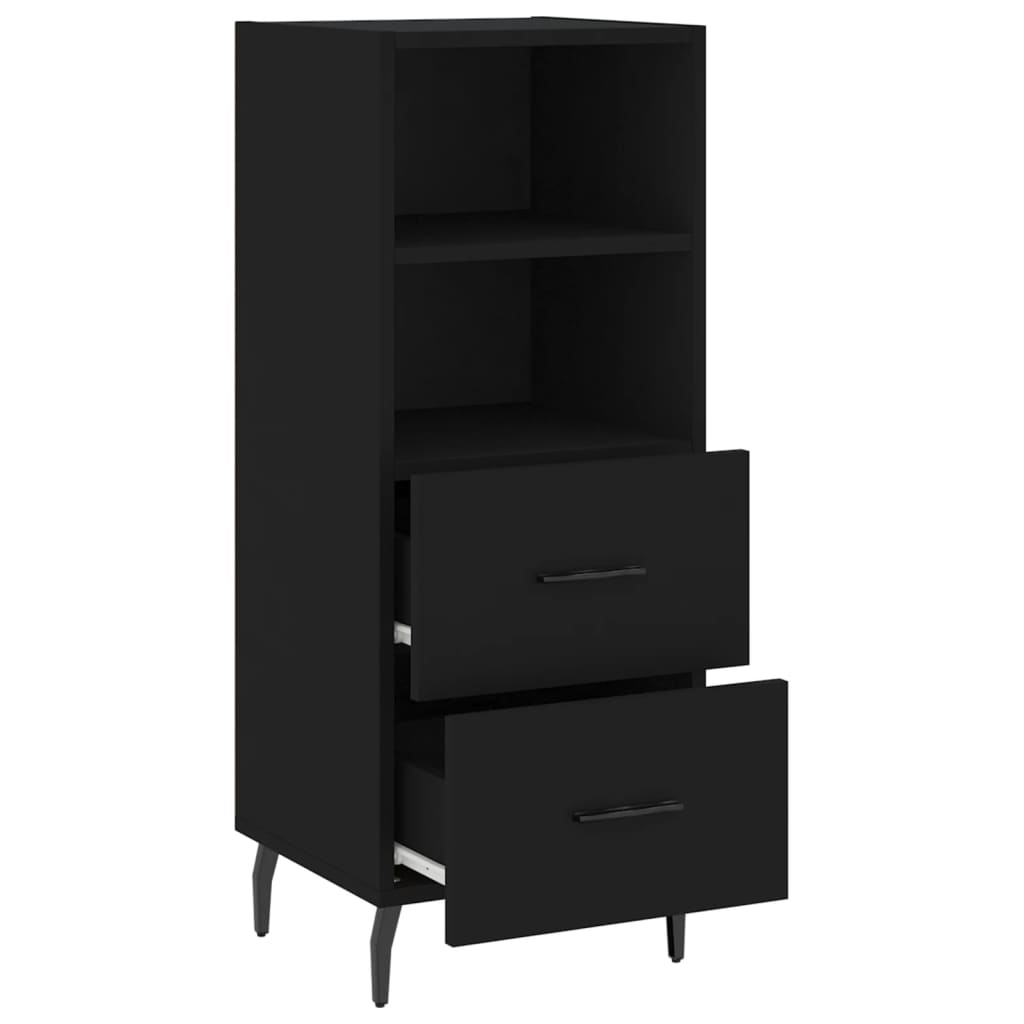 Komoda crna 34,5 x 34 x 90 cm od konstruiranog drva