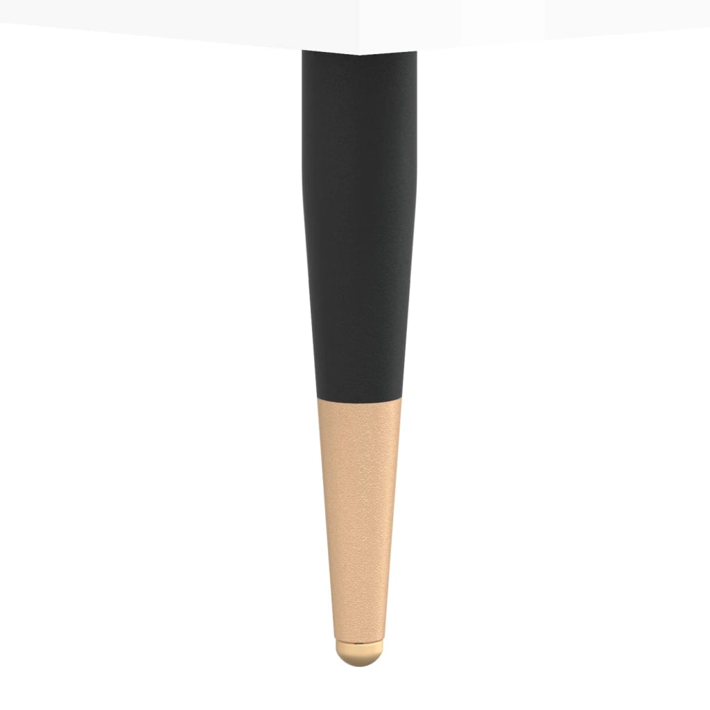 Komoda sjajna bijela 34,5 x 32,5 x 90 cm od konstruiranog drva
