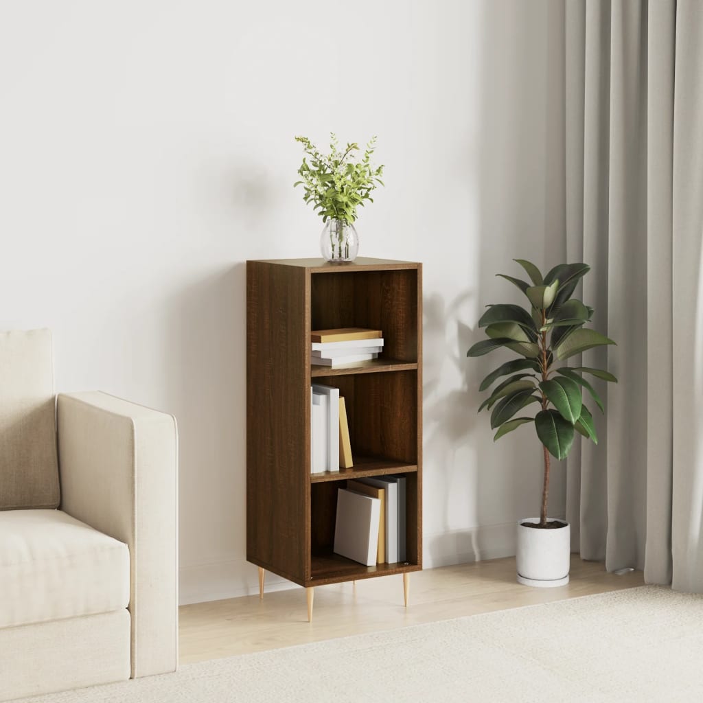 Komoda boja smeđeg hrasta 34,5x32,5x90 cm od konstruiranog drva