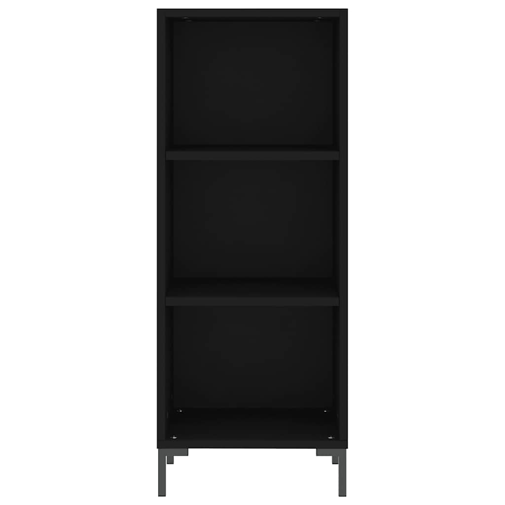 Komoda crna 34,5 x 32,5 x 90 cm od konstruiranog drva
