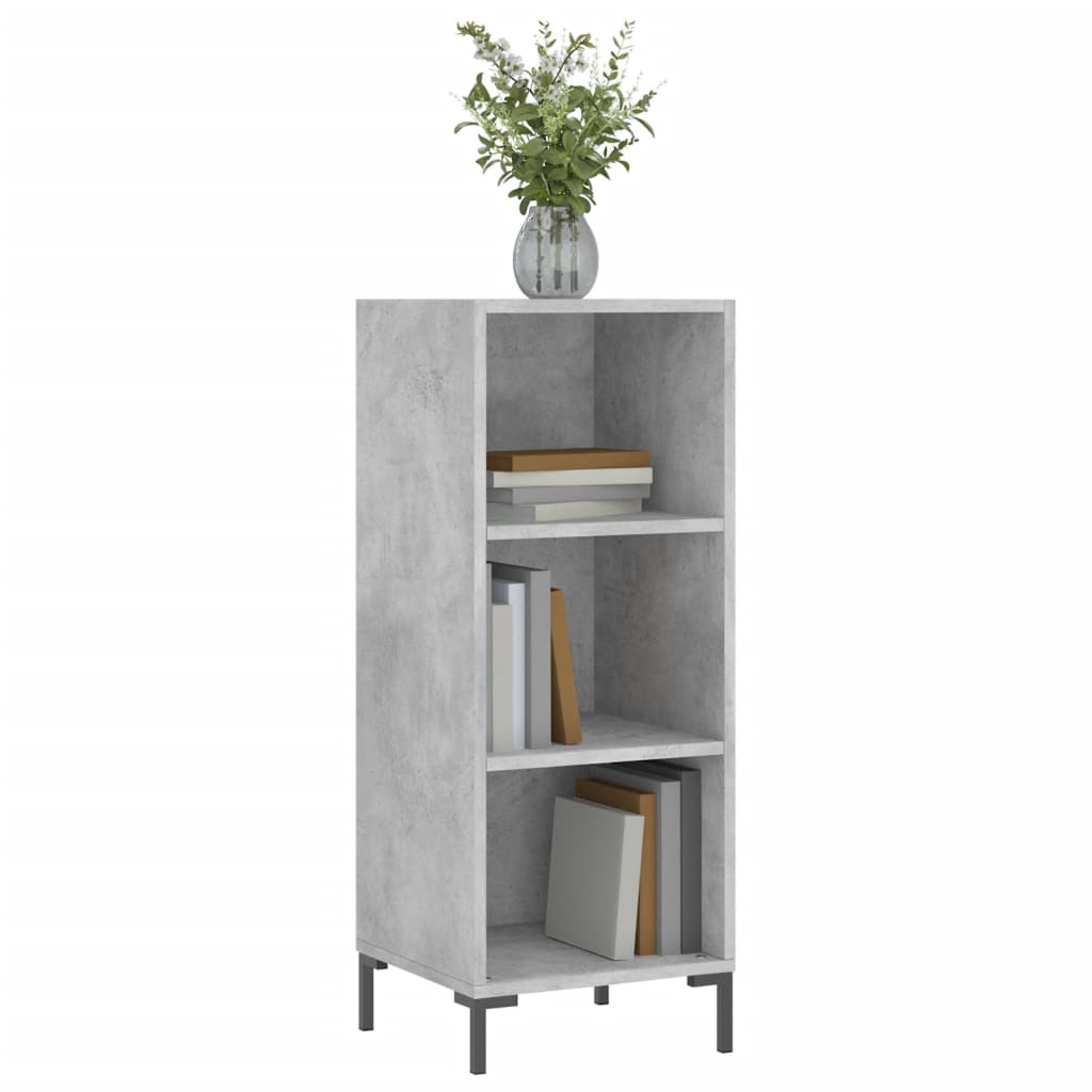 Komoda siva boja betona 34,5x32,5x90 cm od konstruiranog drva