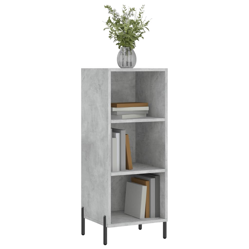 Komoda siva boja betona 34,5x32,5x90 cm od konstruiranog drva