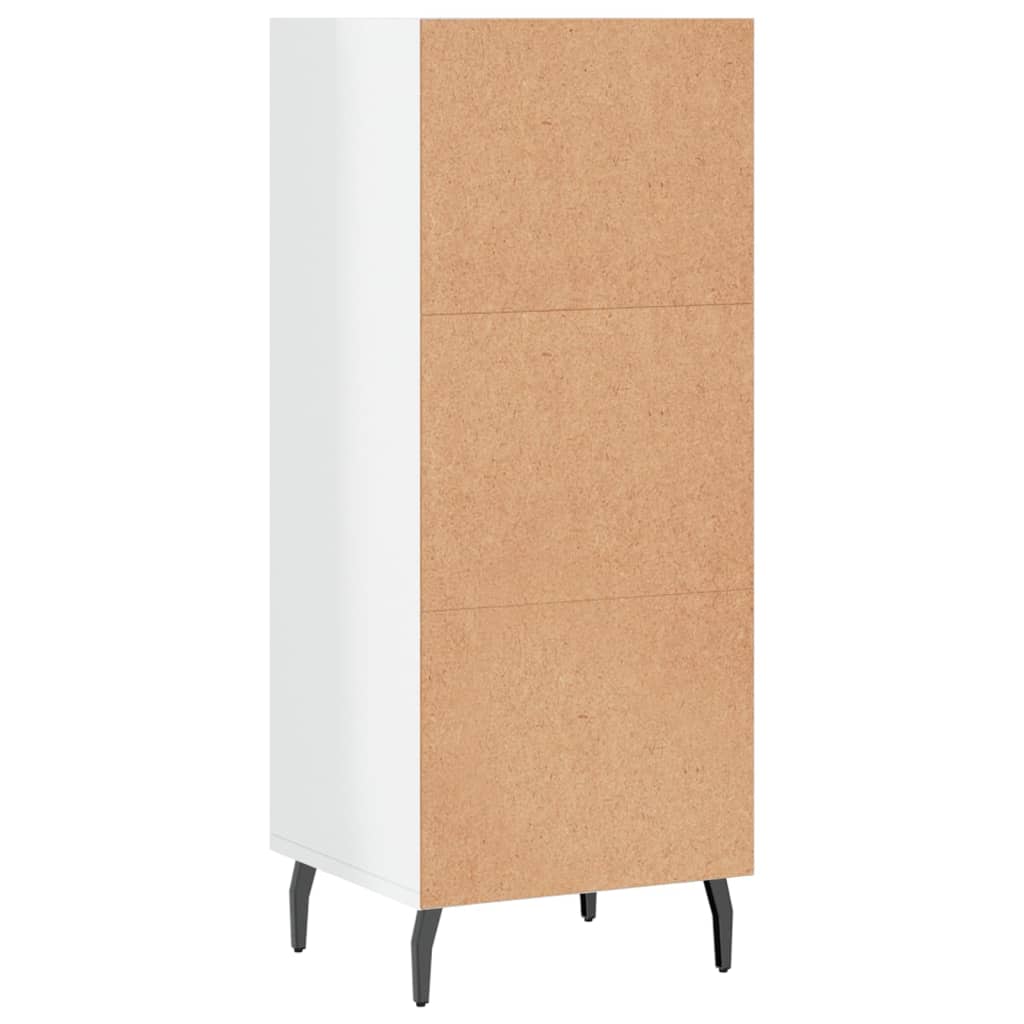 Komoda sjajna bijela 34,5 x 32,5 x 90 cm od konstruiranog drva