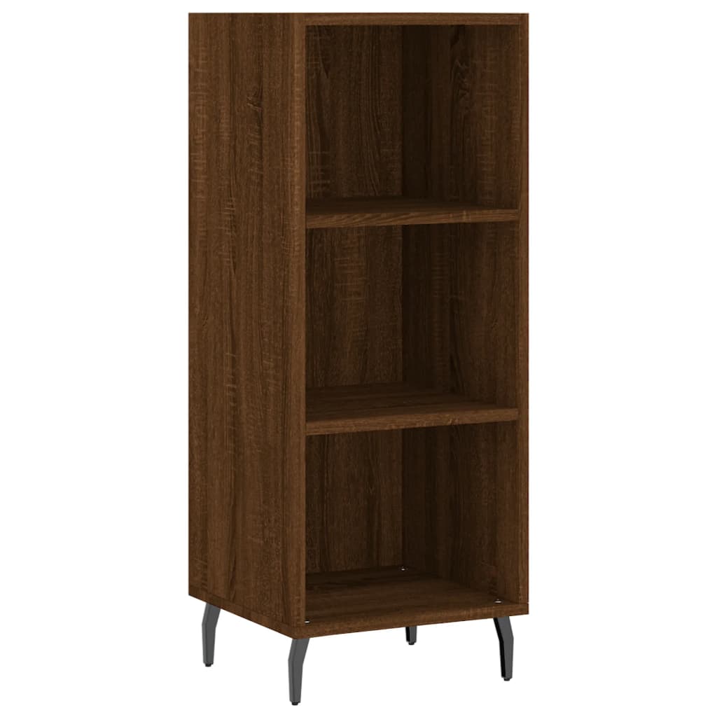 Komoda boja smeđeg hrasta 34,5x32,5x90 cm od konstruiranog drva Smeđa
