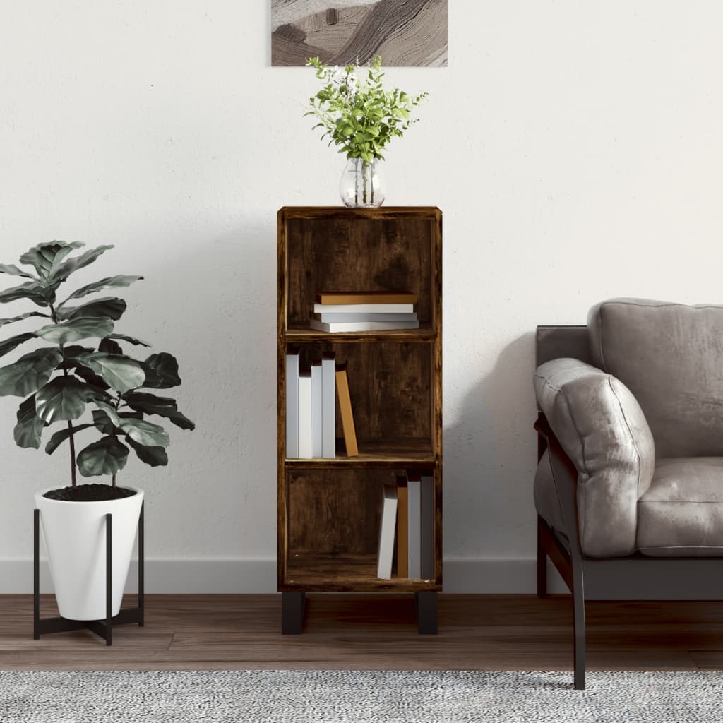 Komoda boja dimljenog hrasta 34,5x32,5x90 cm konstruirano drvo