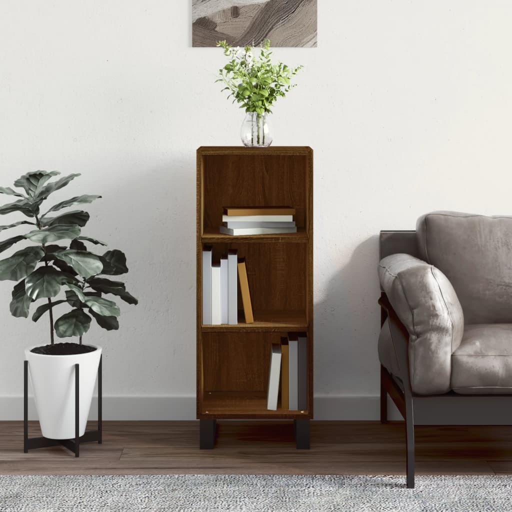 Komoda boja smeđeg hrasta 34,5x32,5x90 cm od konstruiranog drva