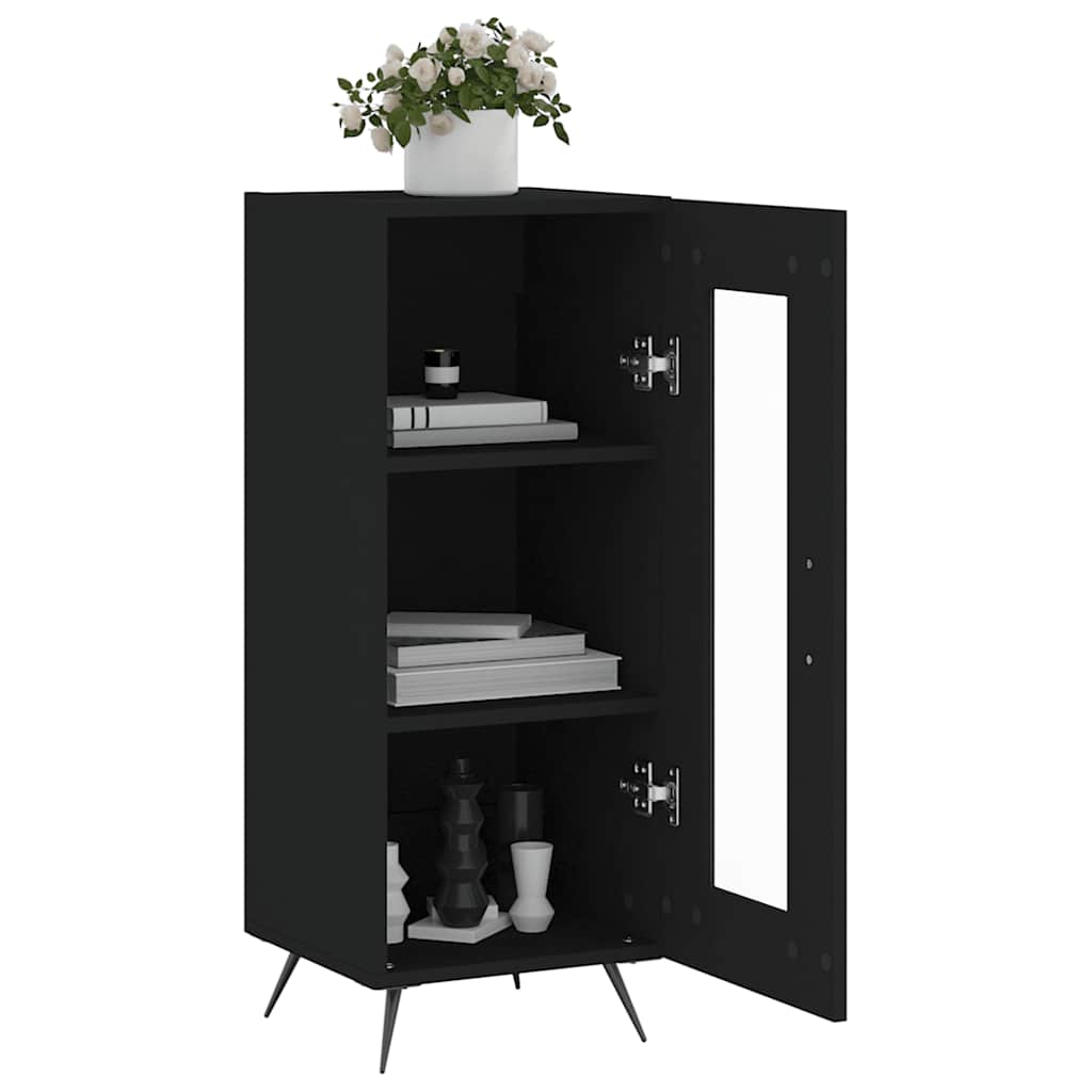 Komoda crna 34,5 x 34 x 90 cm od konstruiranog drva