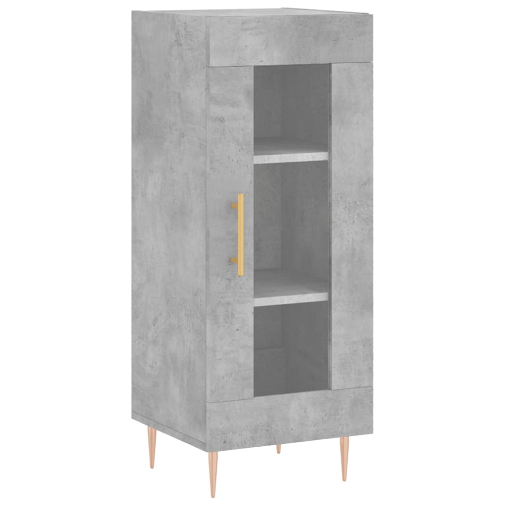 Komoda siva boja betona 34,5x34x90 cm od konstruiranog drva