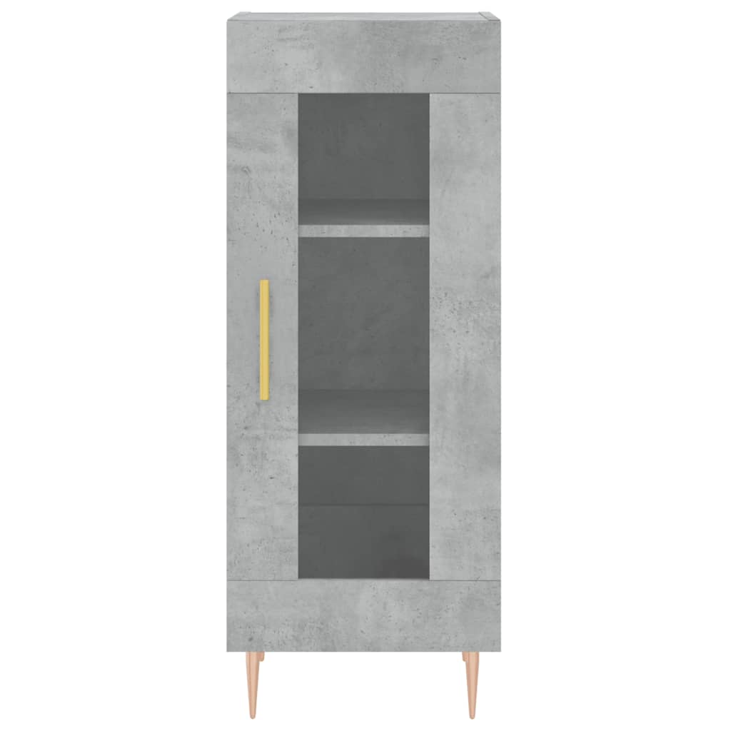 Komoda siva boja betona 34,5x34x90 cm od konstruiranog drva