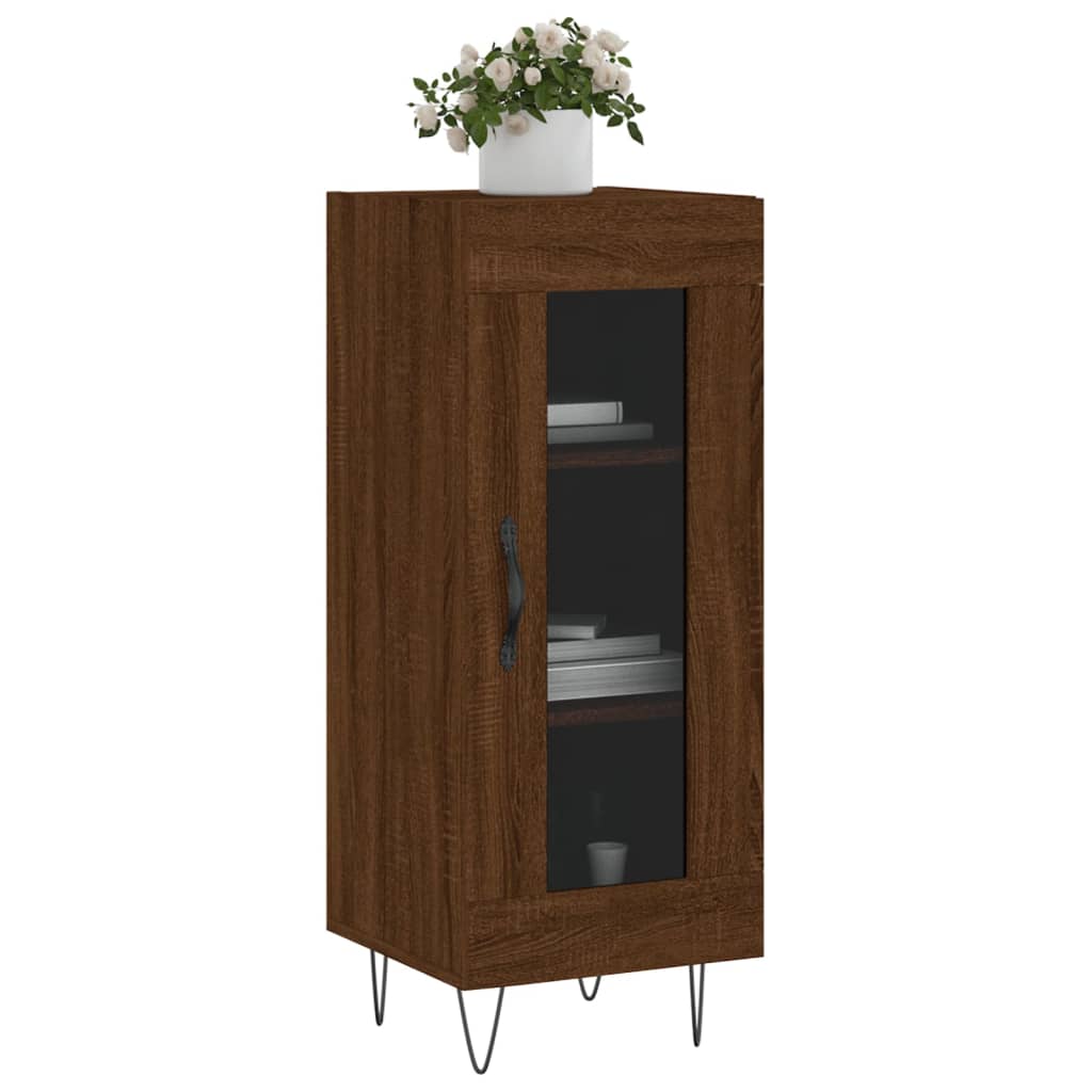 Komoda boja smeđeg hrasta 34,5 x 34 x 90 cm konstruirano drvo