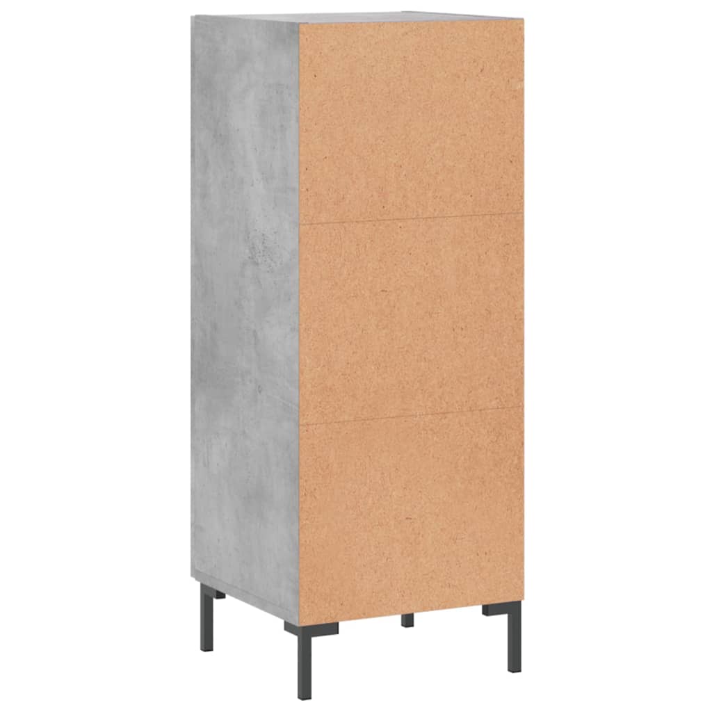 Komoda siva boja betona 34,5x34x90 cm od konstruiranog drva