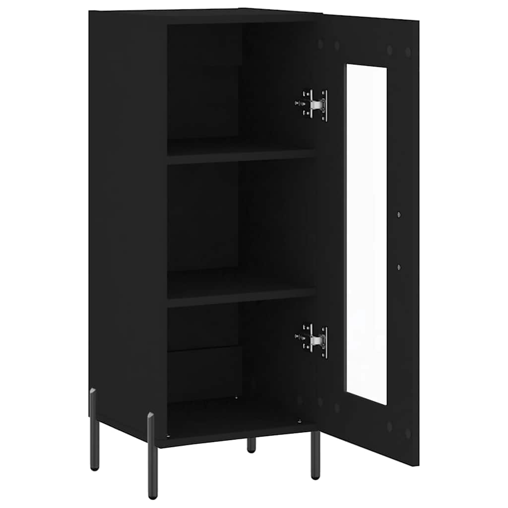 Komoda crna 34,5 x 34 x 90 cm od konstruiranog drva