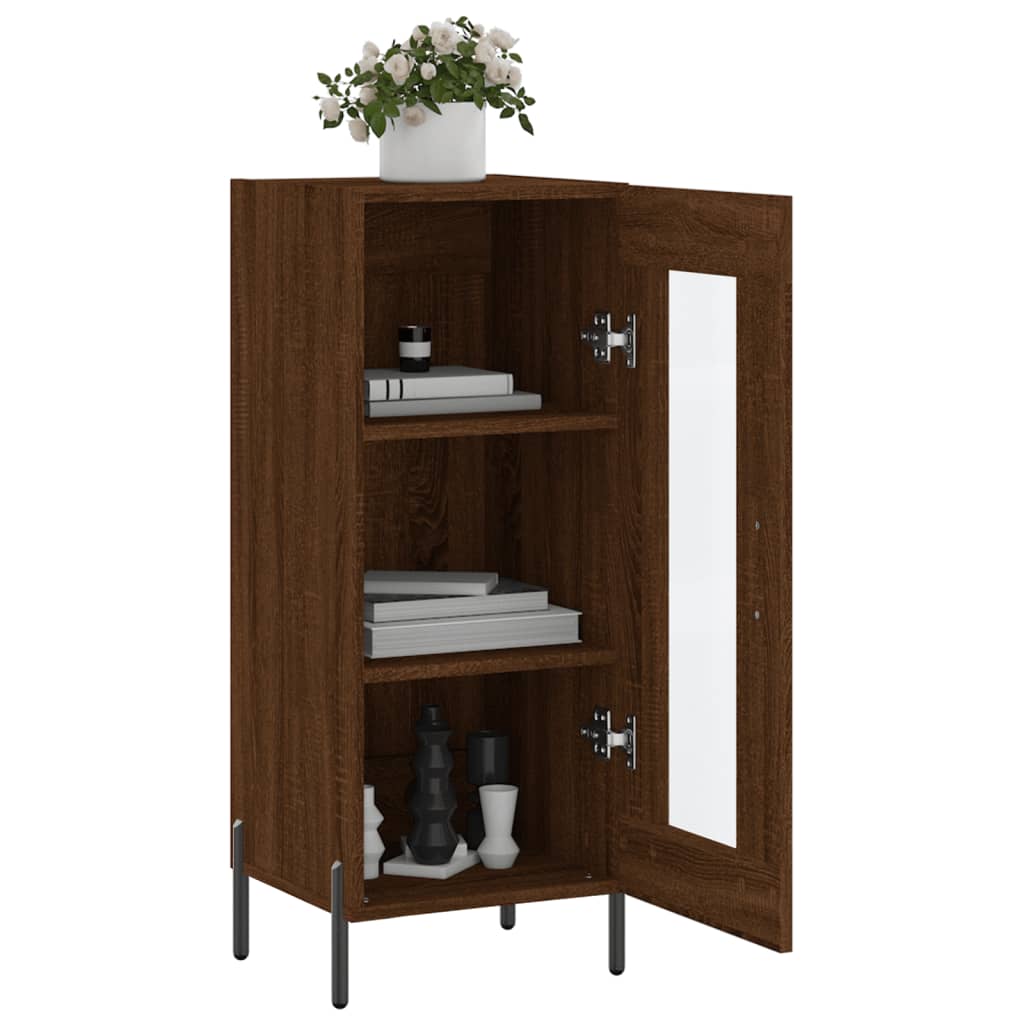 Komoda boja smeđeg hrasta 34,5 x 34 x 90 cm konstruirano drvo