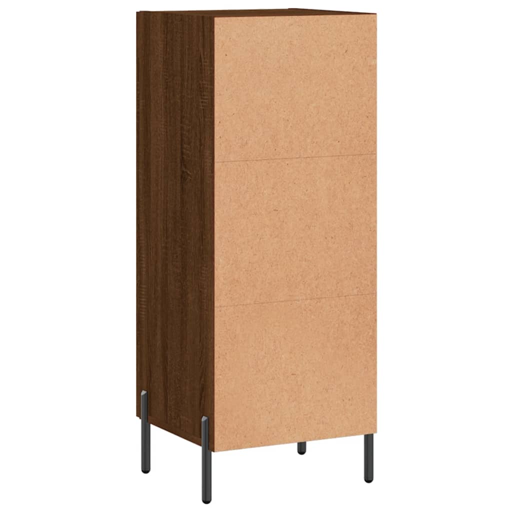 Komoda boja smeđeg hrasta 34,5 x 34 x 90 cm konstruirano drvo
