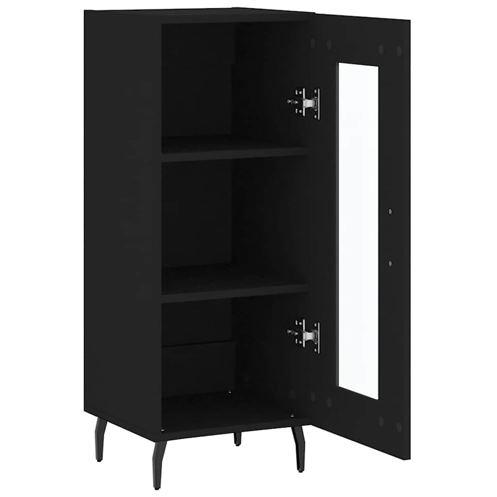 Komoda crna 34,5 x 34 x 90 cm od konstruiranog drva